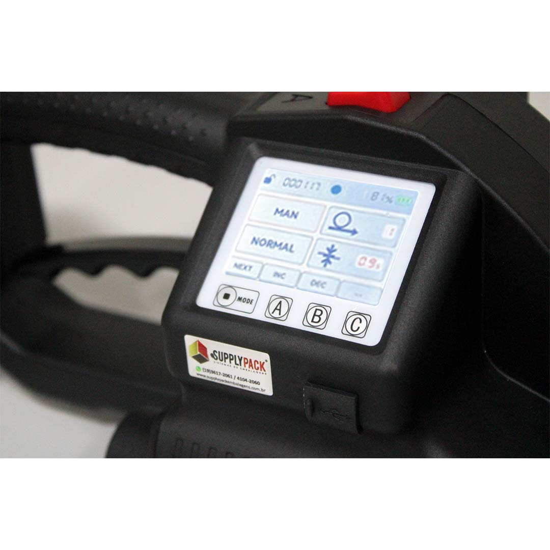 Detalhe do painel digital do SPH-25A com modos AUT, SEM e MAN